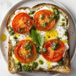 Pesto and Tomato Ricotta Toast