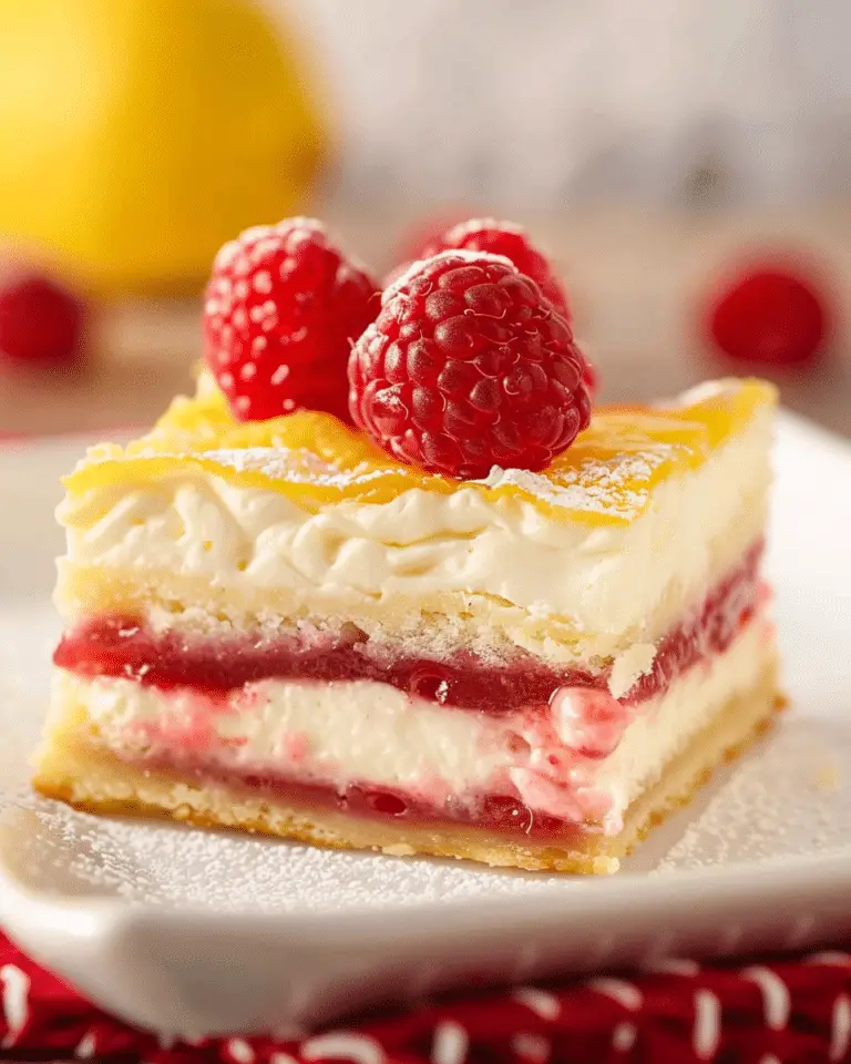 Raspberry Lemon Cheesecake Bars