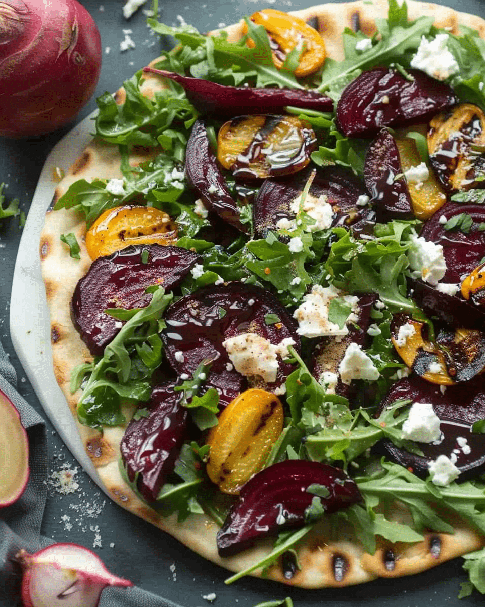 Grilled Beet Flatbread Salad