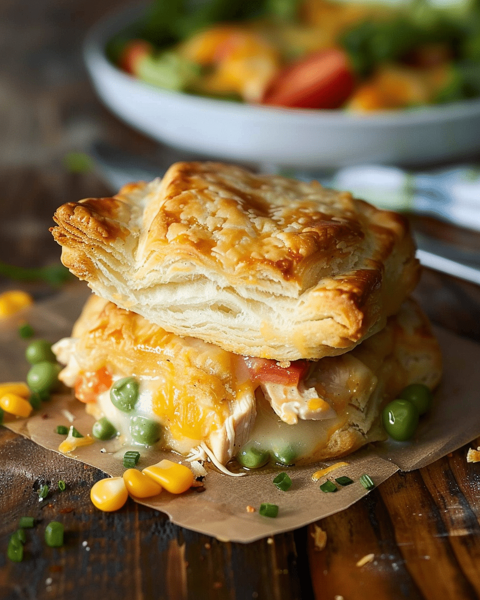 Chicken Pot Pie Made with Biscuits