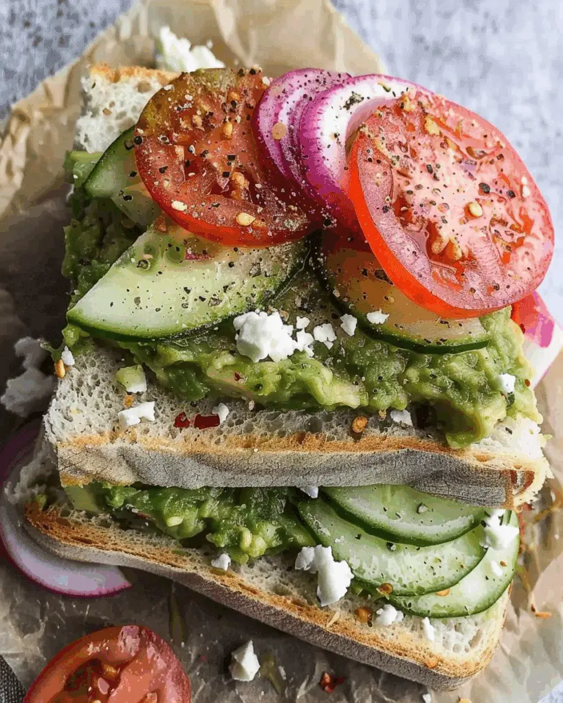 Greek Avocado Sandwich