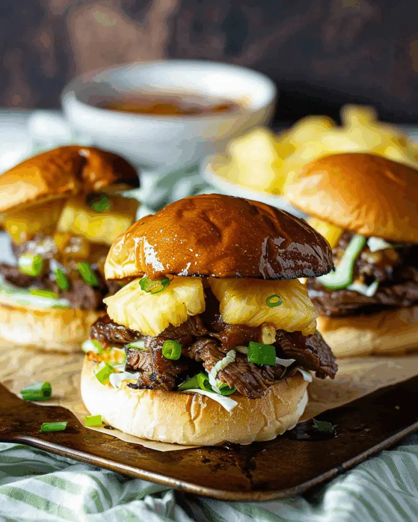 Teriyaki Steak Pineapple Sliders