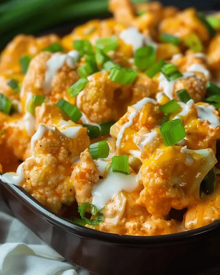 Buffalo Chicken Cauliflower Casserole