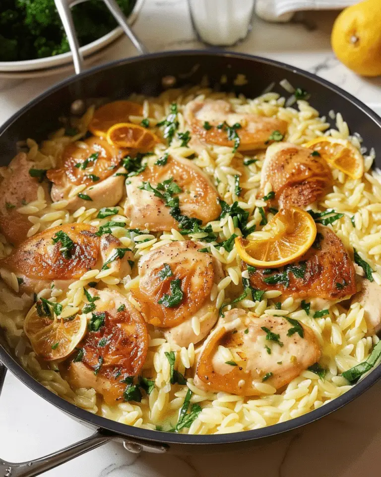 One Pot Lemon Chicken and Orzo
