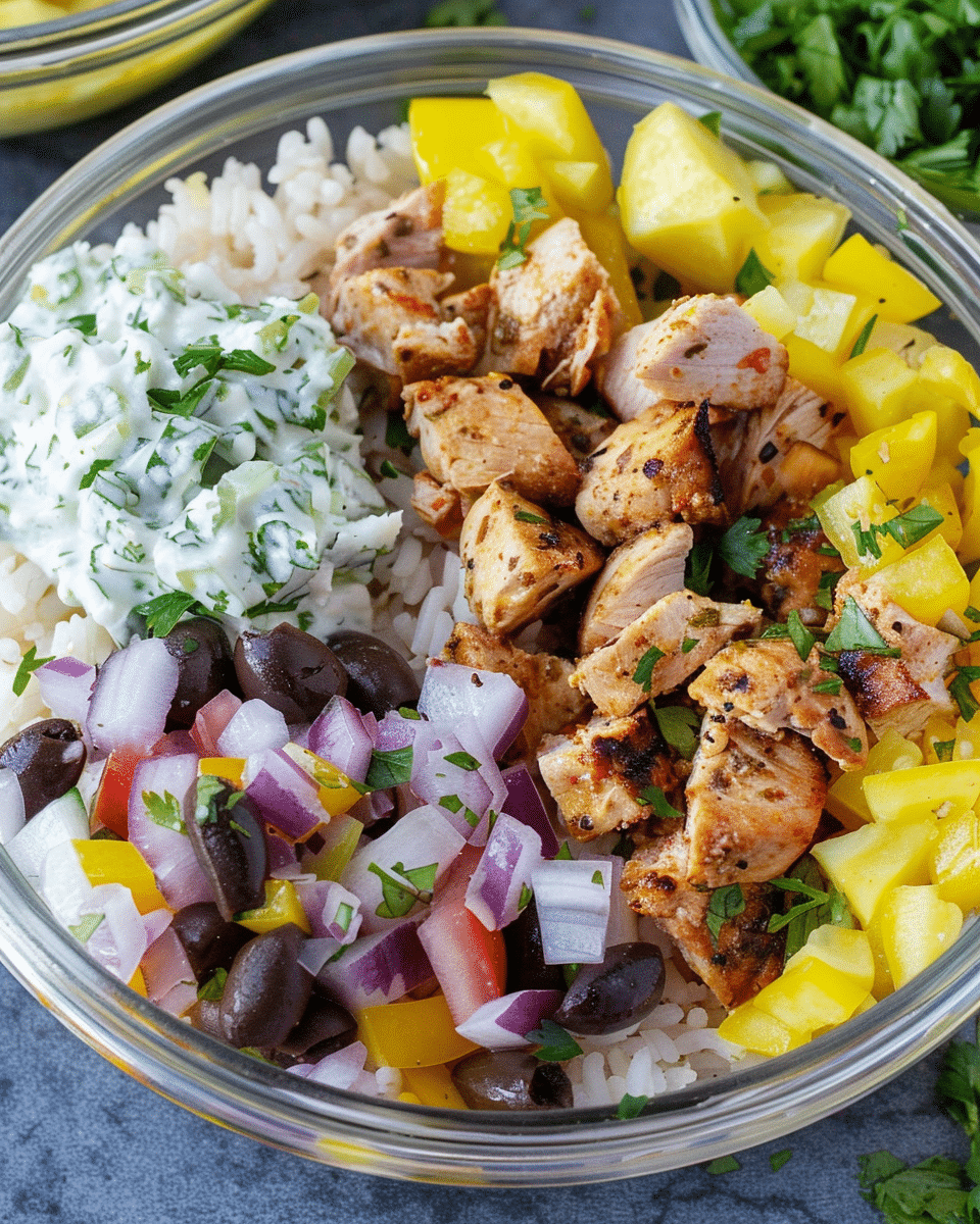 Greek Bowls with Tzatziki Sauce