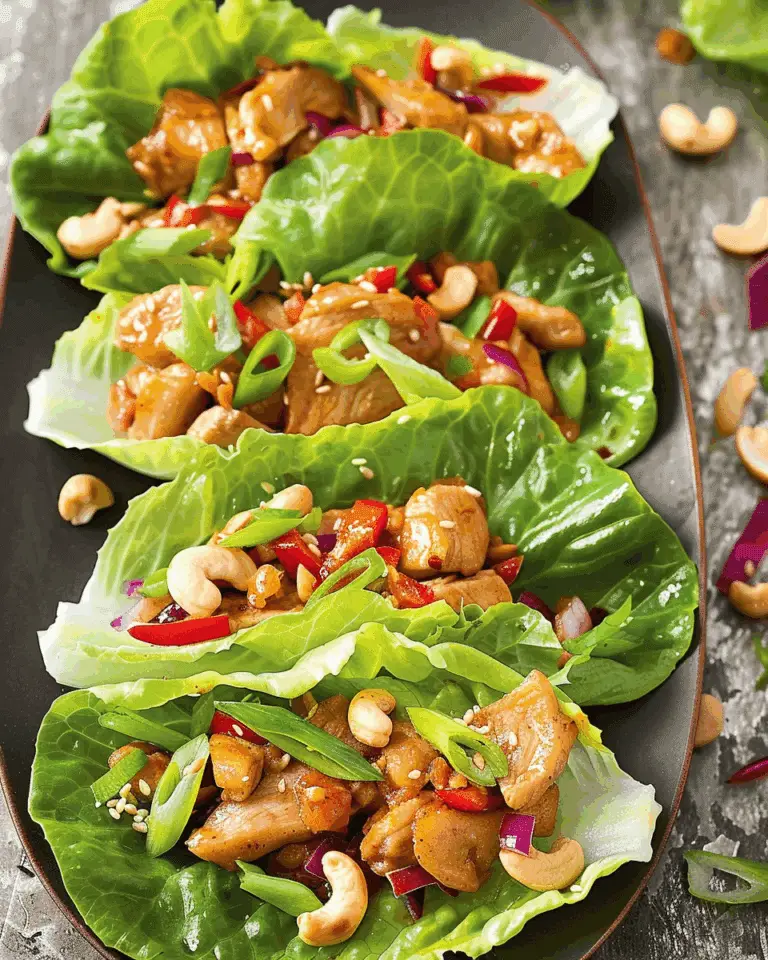 Cashew Chicken Lettuce Wraps
