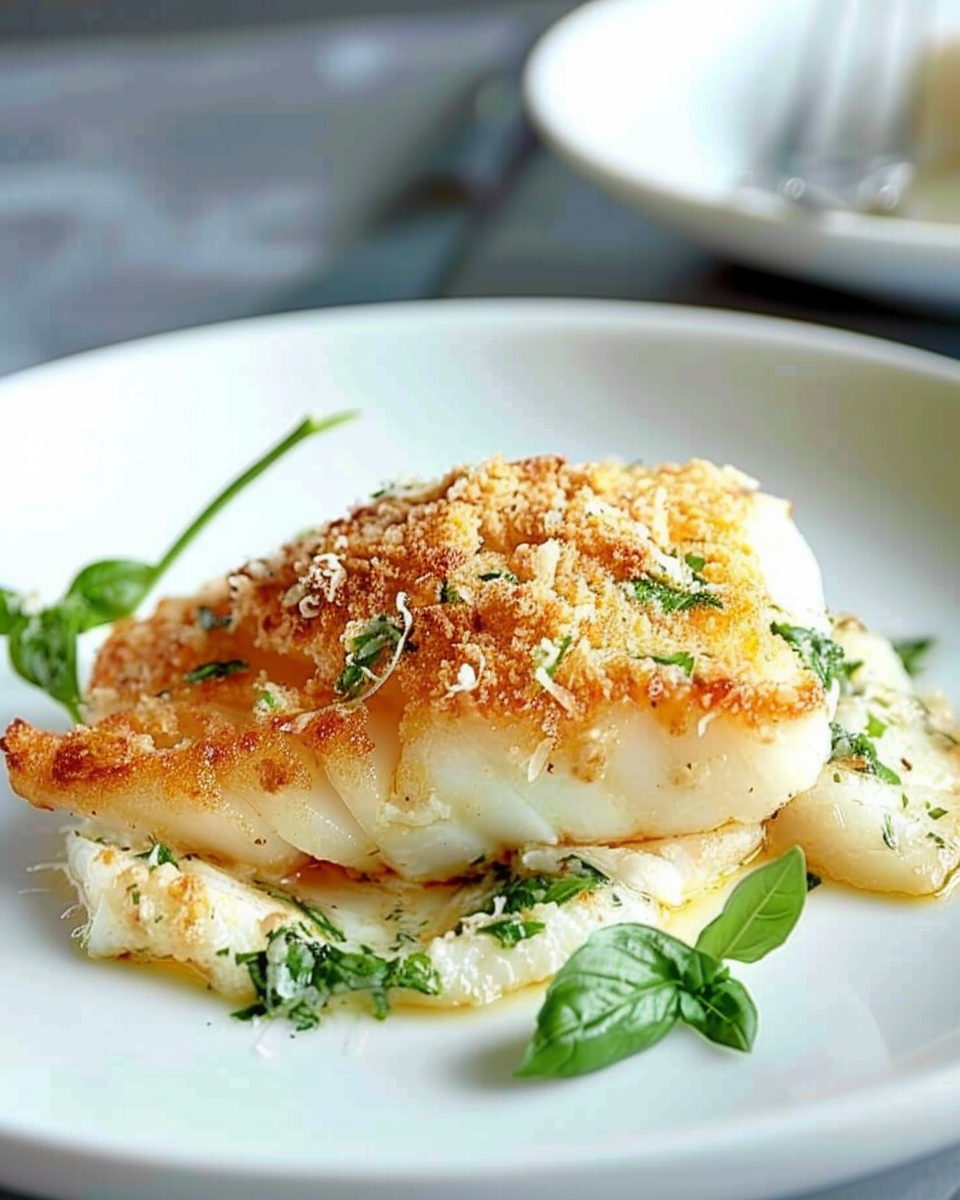 Baked Cod with Parmesan Crust