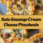 Keto Sausage Cream Cheese Pinwheels