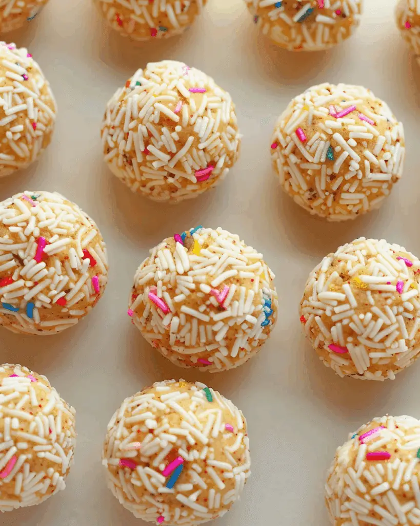 Cake Batter Protein Balls