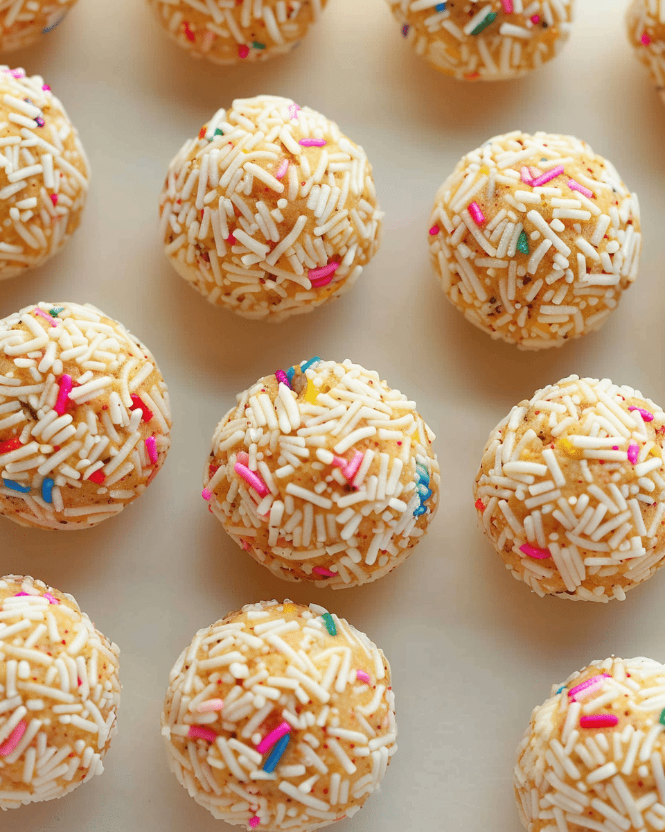 Cake Batter Protein Balls