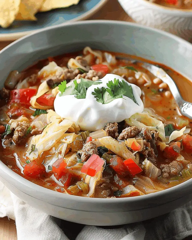 Mexican Cabbage Roll Soup