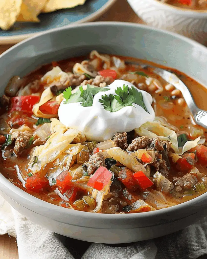 Mexican Cabbage Roll Soup