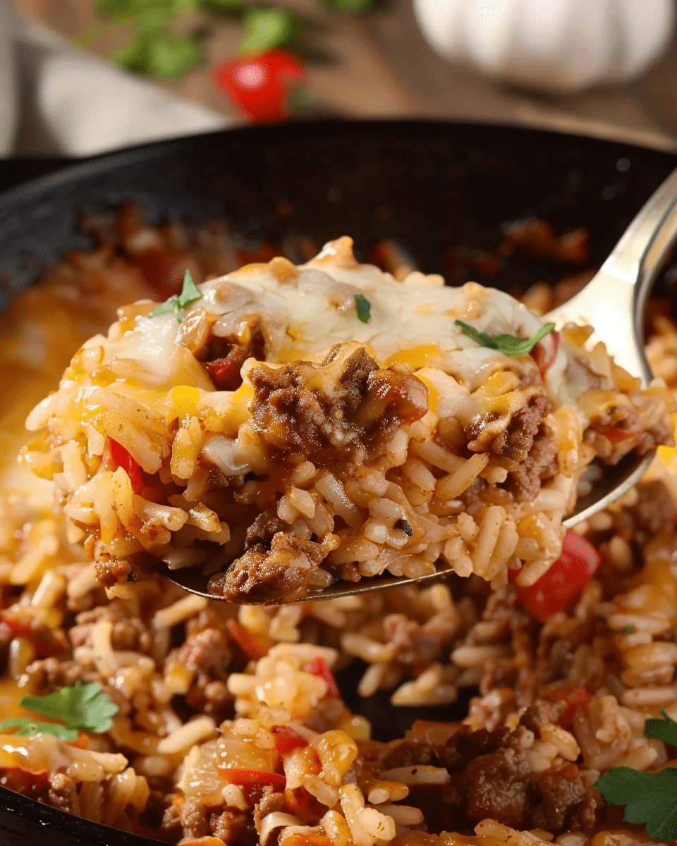 Beef Taco Skillet Recipe with Rice