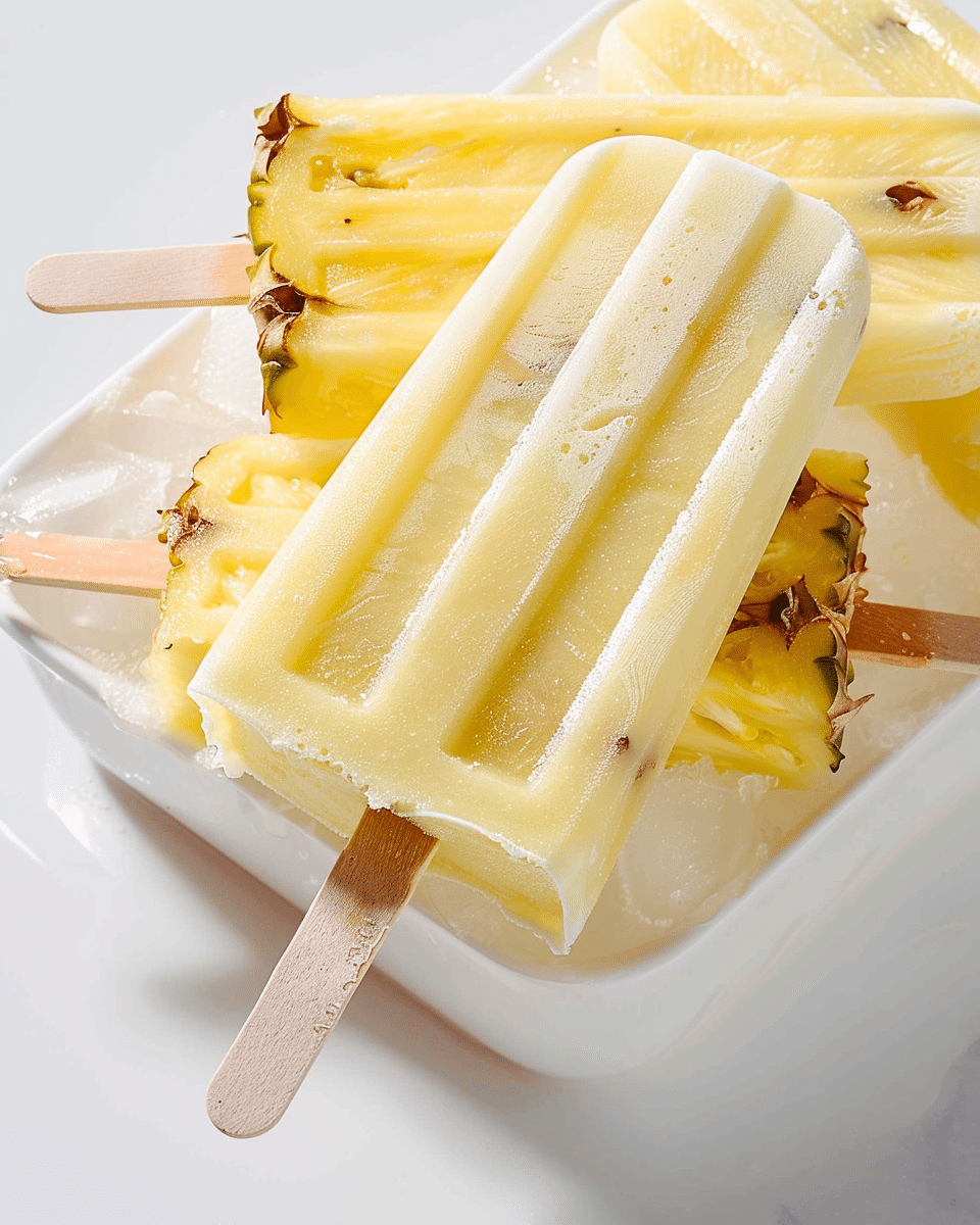 Pineapple Coconut Popsicles