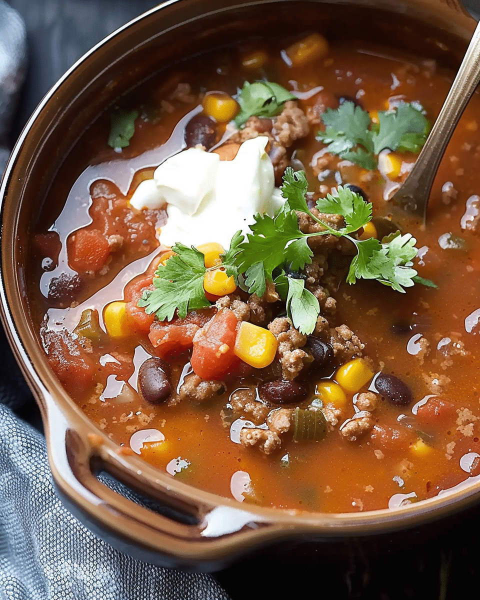 Taco Soup in Slow Cooker