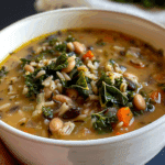 White Bean, Kale, Wild Rice Soup
