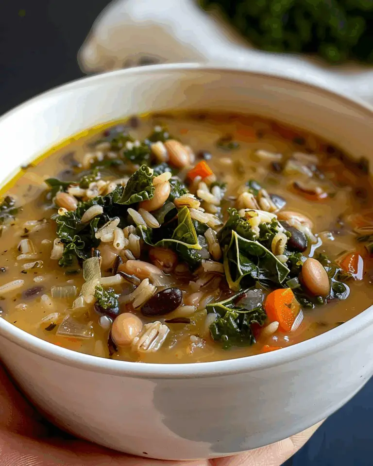 White Bean, Kale, Wild Rice Soup