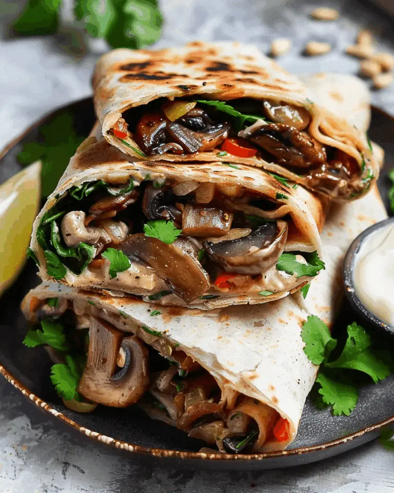 Spicy Mushroom Wrap for Breakfast