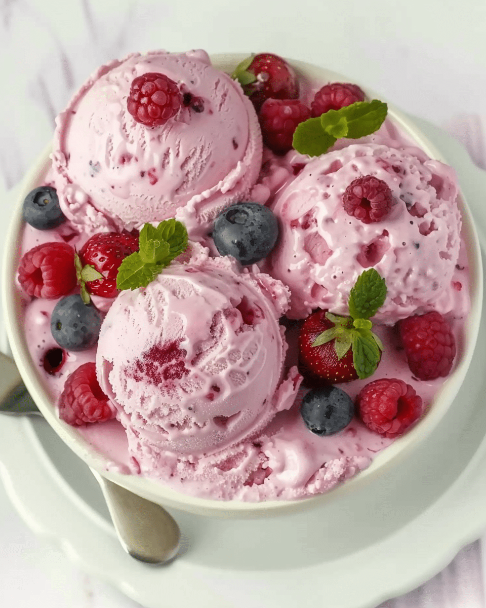 Berries Cottage Cheese Ice Cream
