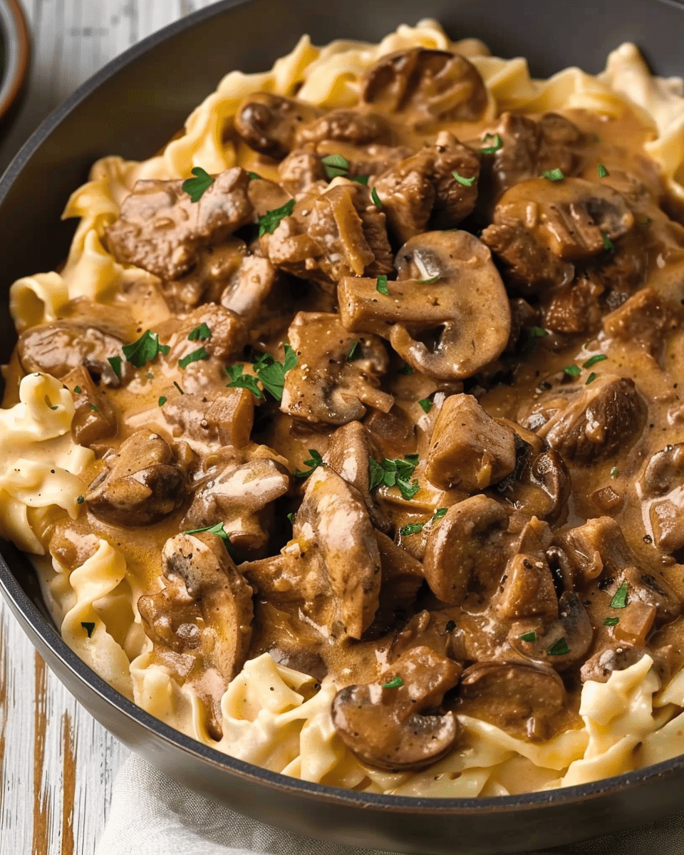 Creamy Beef and Mushroom Stroganoff