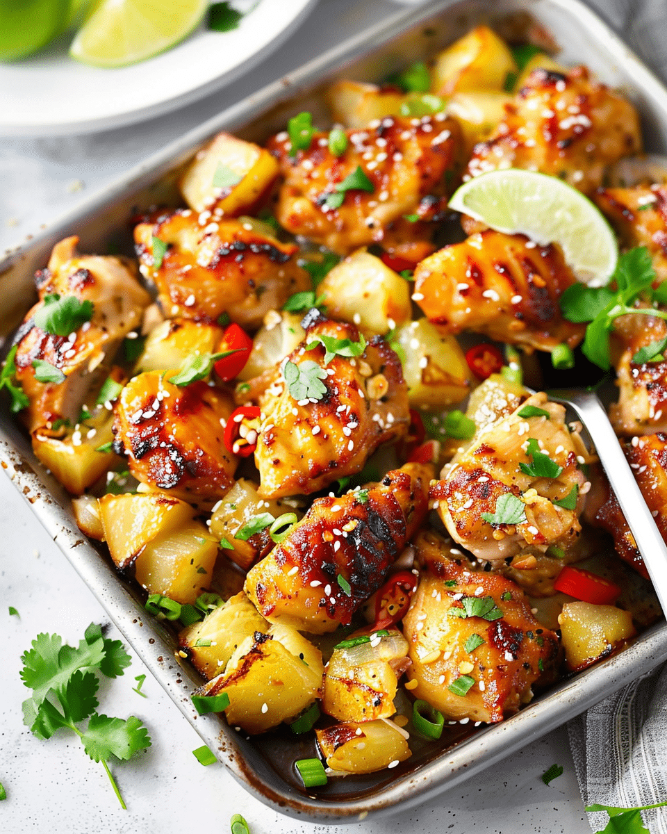 Hawaiian Chicken Sheet Pan