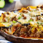 Meaty Zucchini Casserole with Ground Beef