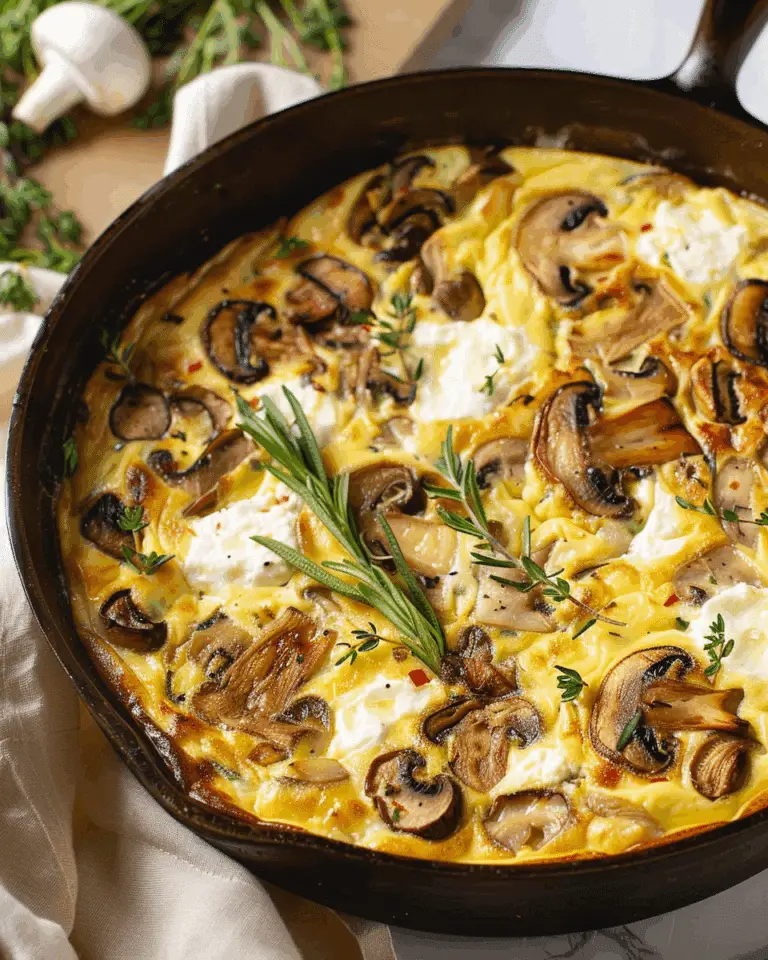 Mushroom Goat Cheese Frittata