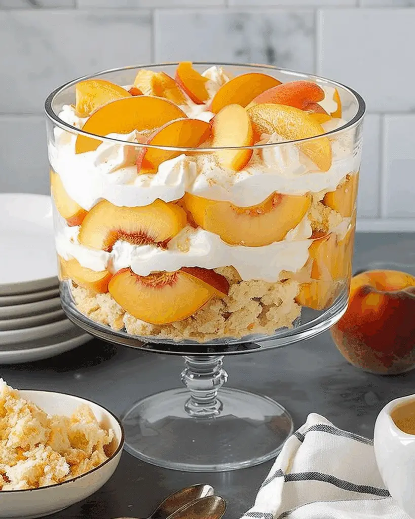 Peaches and Cream Trifle