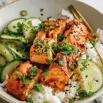 Spicy Salmon Bowls with Coconut Rice