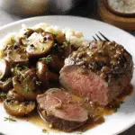 Beef Tenderloin in Mushroom Sauce