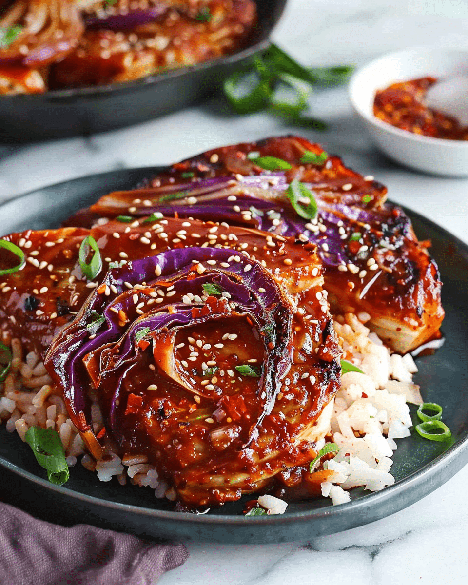 Gochujang Cabbage Steaks