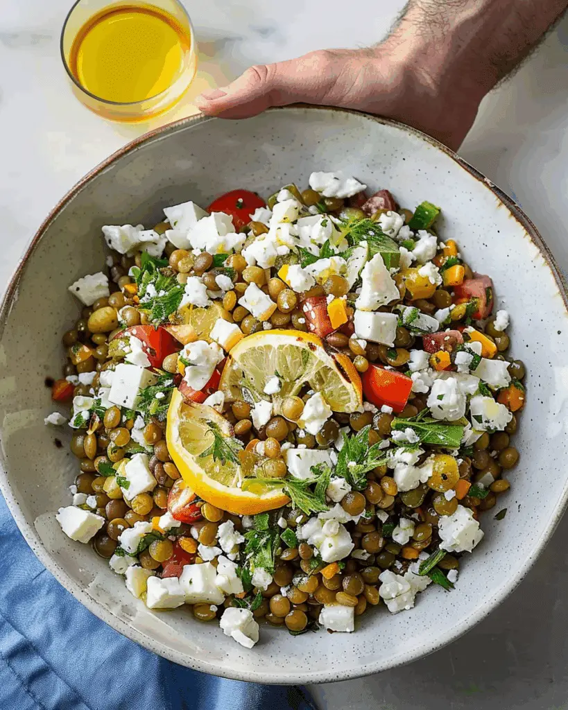 Lemony Lentil Salad with Feta