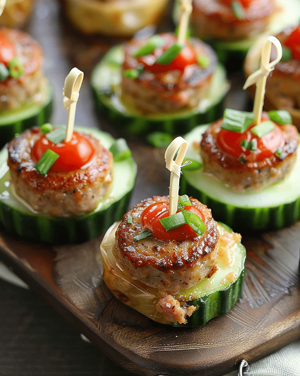 Sausage Cucumber Bites