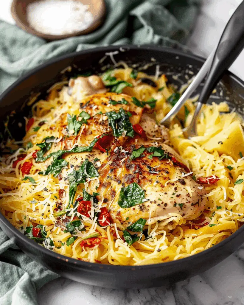 Tuscan Chicken and Spaghetti Squash