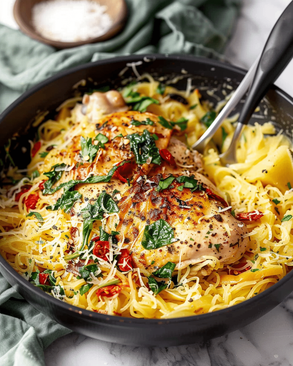 Tuscan Chicken and Spaghetti Squash