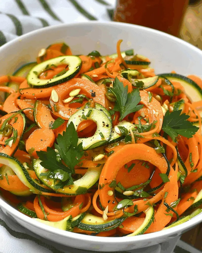 Zucchini Carrot Salad with Catalina Dressing 