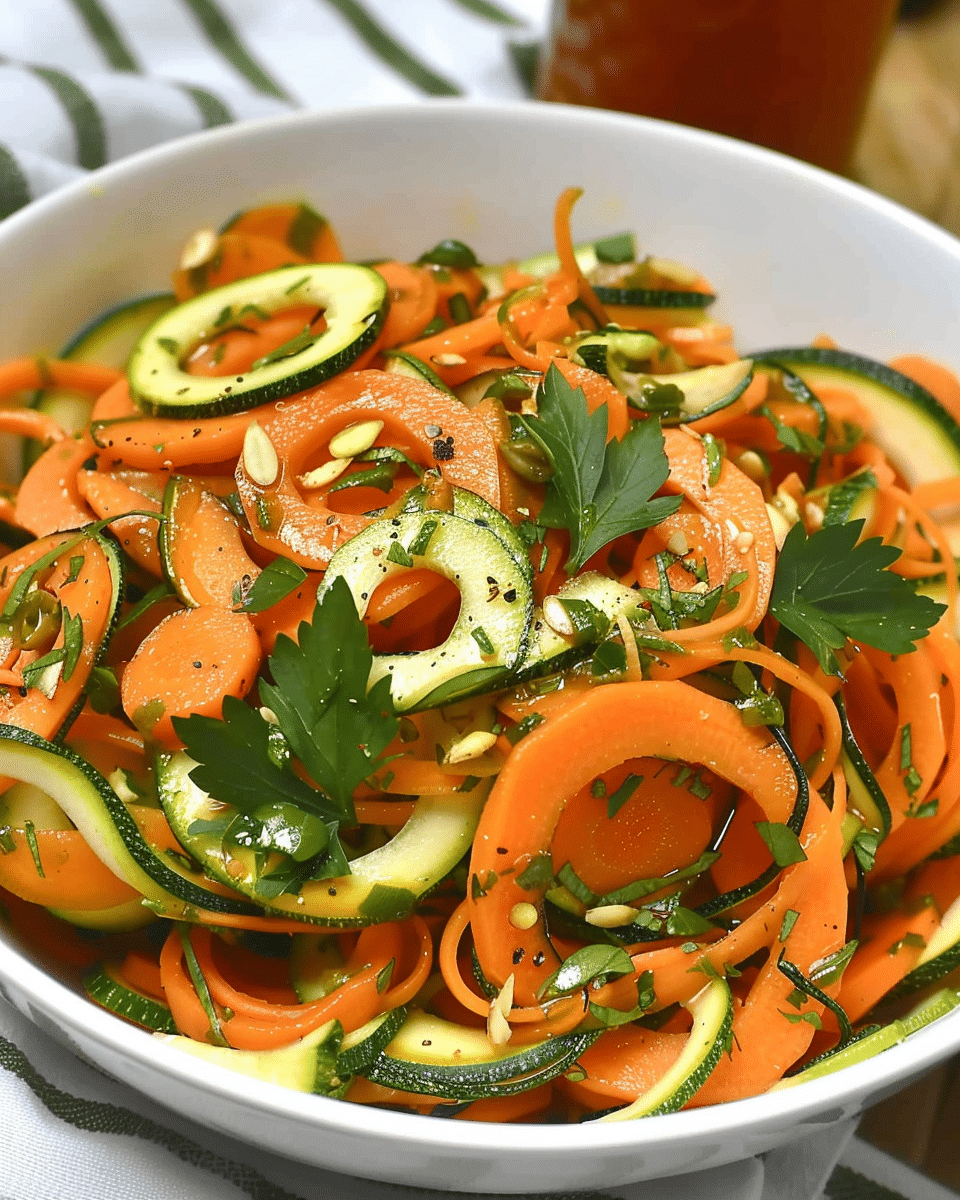 Zucchini Carrot Salad with Catalina Dressing