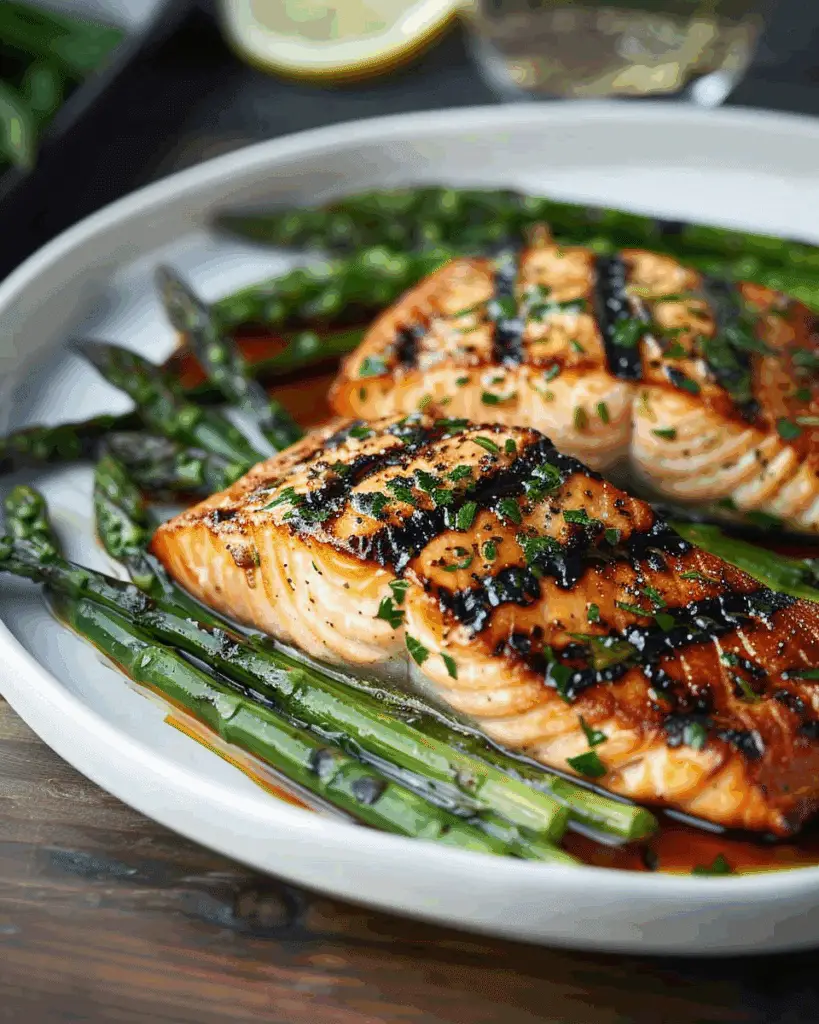 Grilled Lemon Herb Salmon with Asparagus