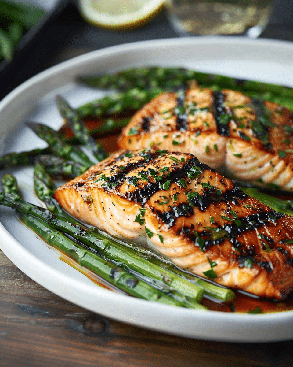Grilled Lemon Herb Salmon with Asparagus