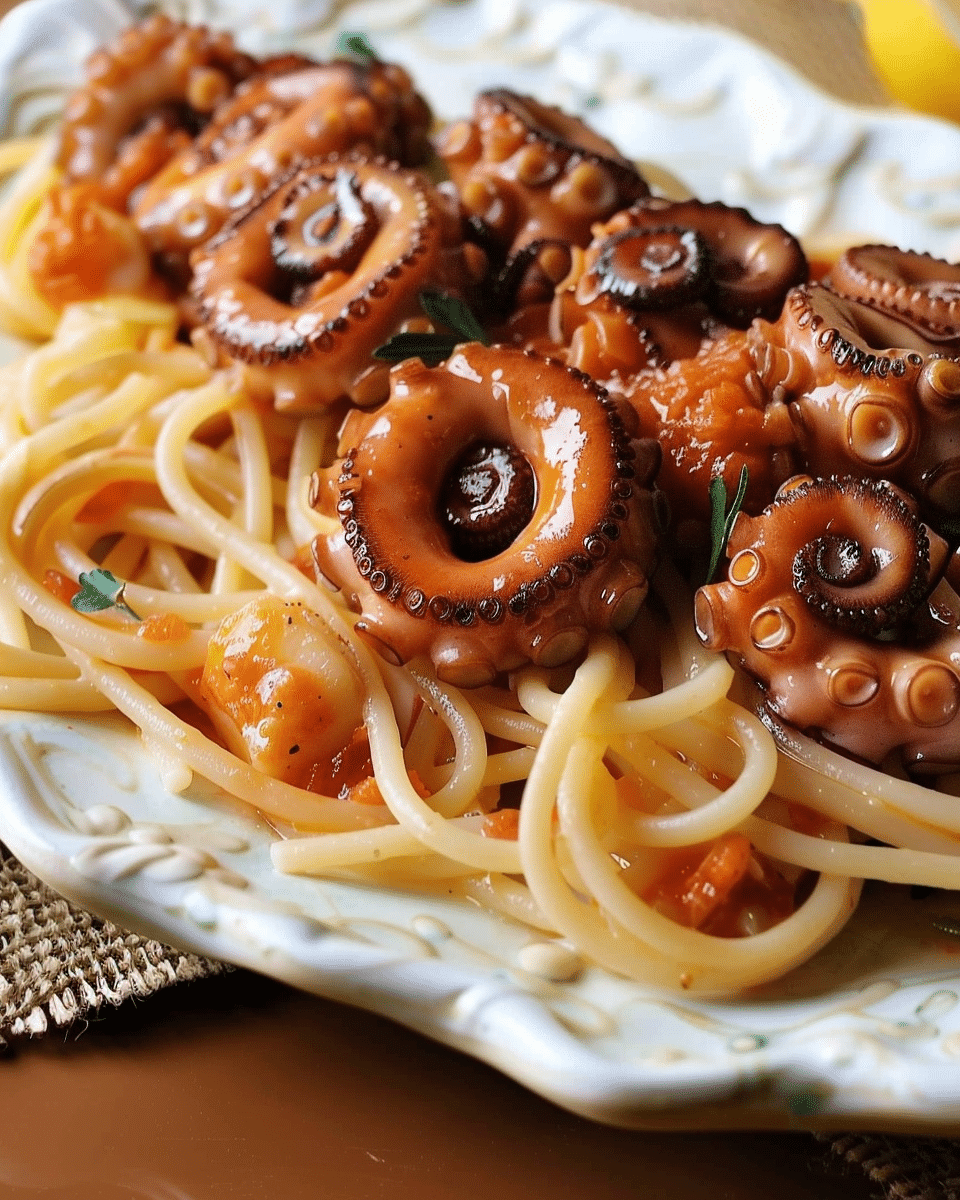 Linguine with Baby Octopus Alla Luciana