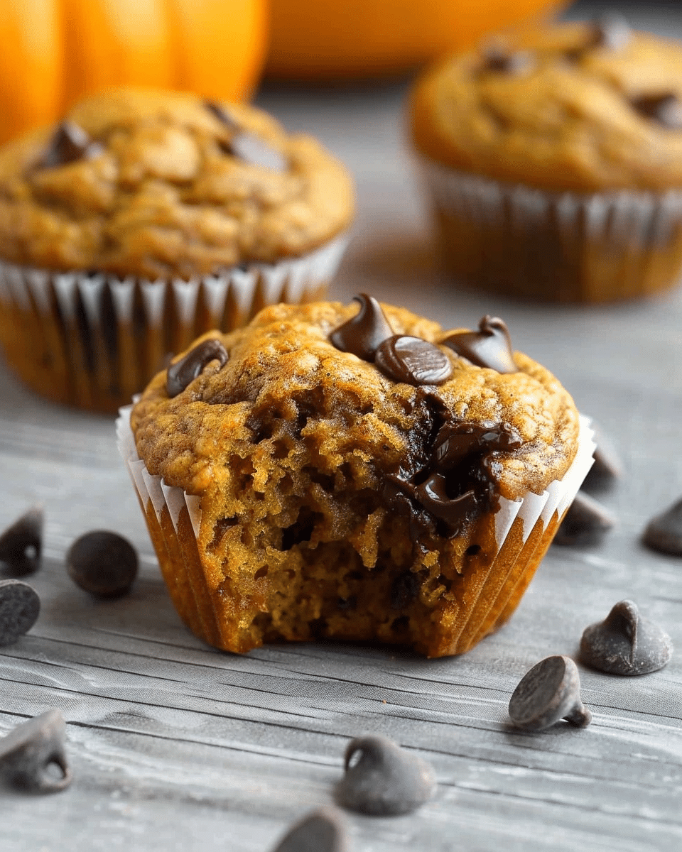Pumpkin Chocolate Chip Protein Muffins