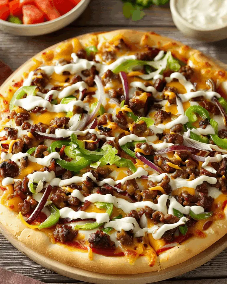 Cheeseburger Pizza