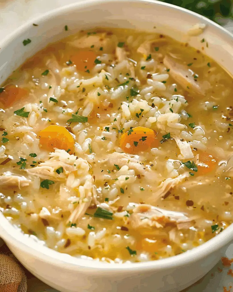Lemon Chicken and Rice Soup