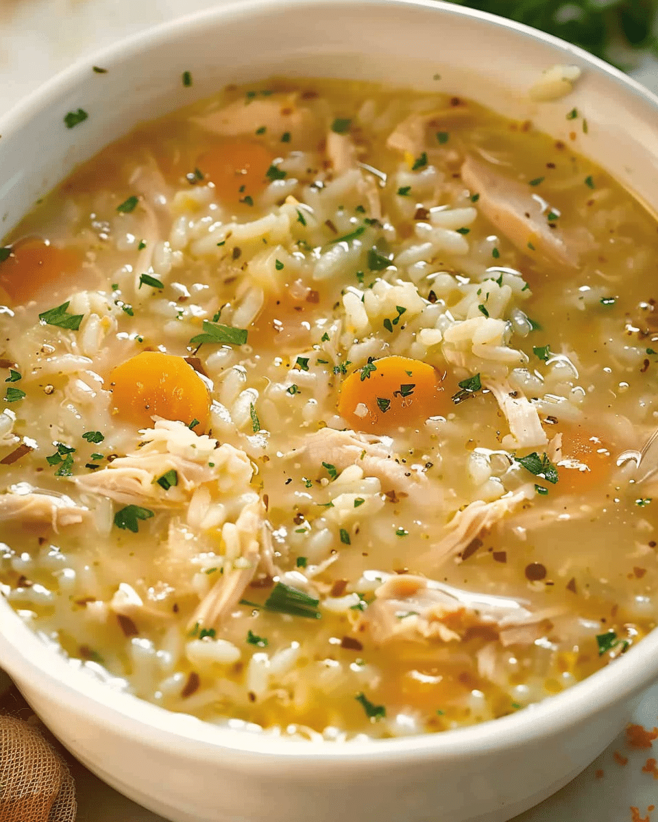 Lemon Chicken and Rice Soup