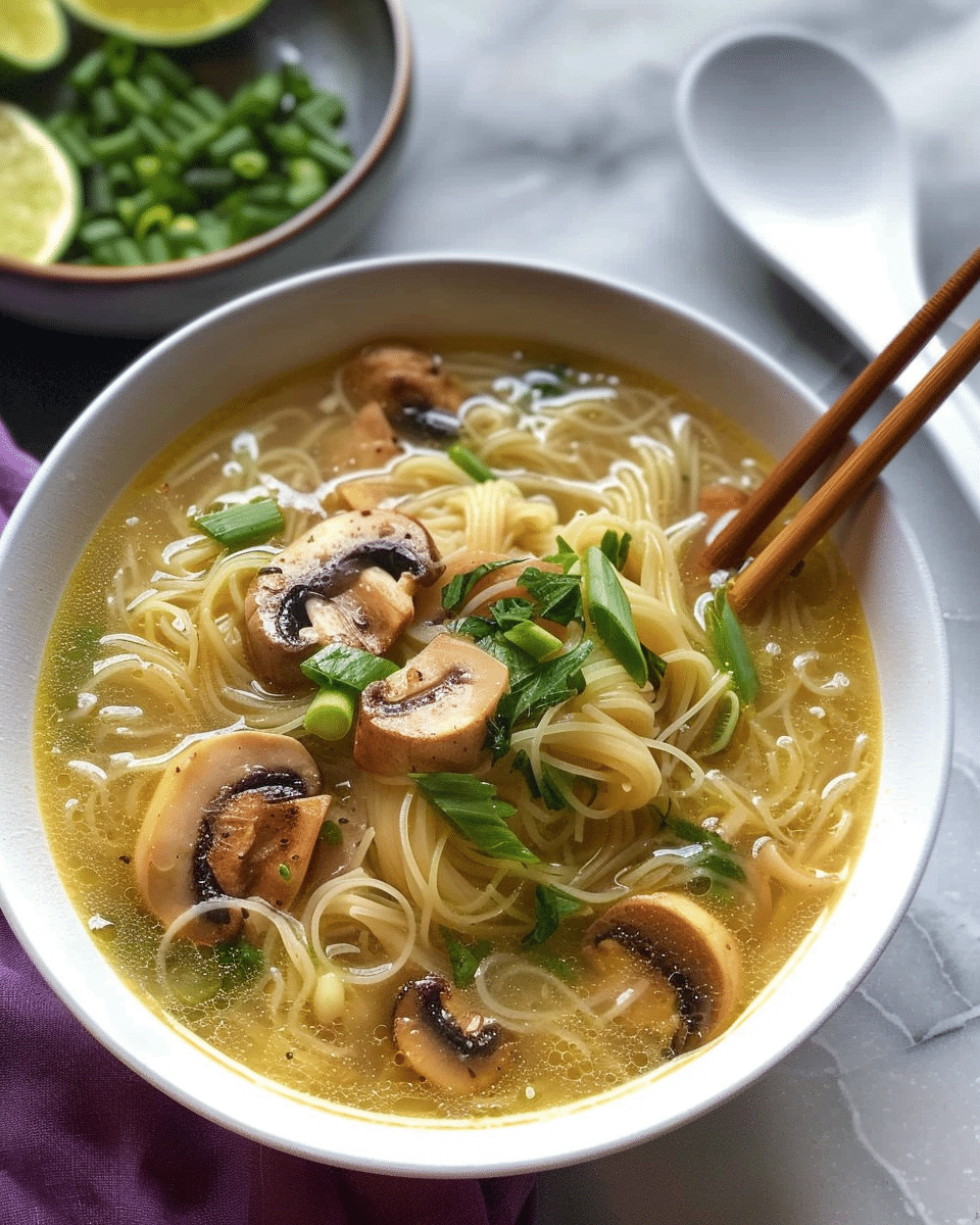 Lemongrass Noodle Soup With Ginger And Shiitake Mushrooms