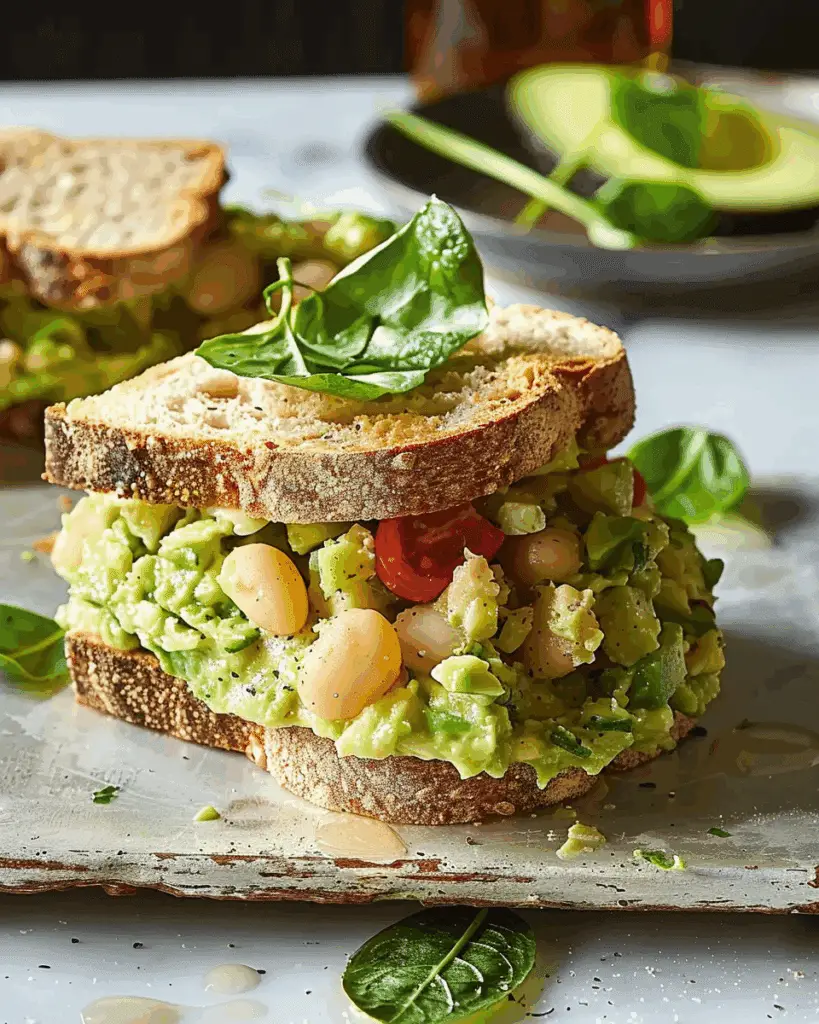 White Bean & Avocado Sandwich