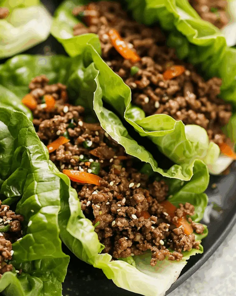Asian-Style Ground Beef Lettuce Wraps