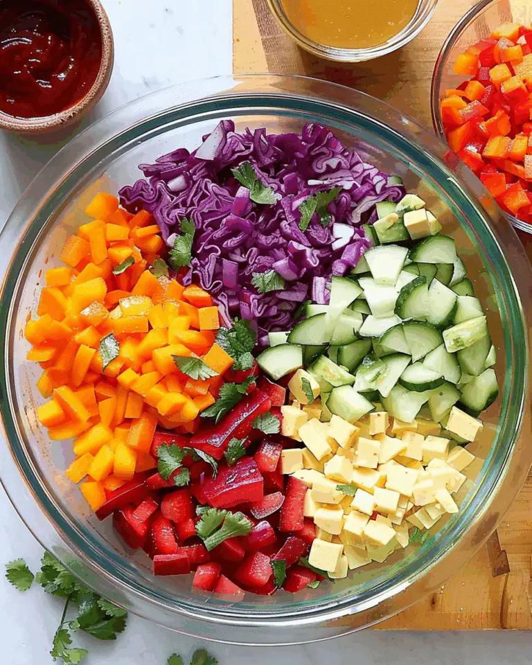 Chopped Rainbow Salad Bowls with Peanut Sauce