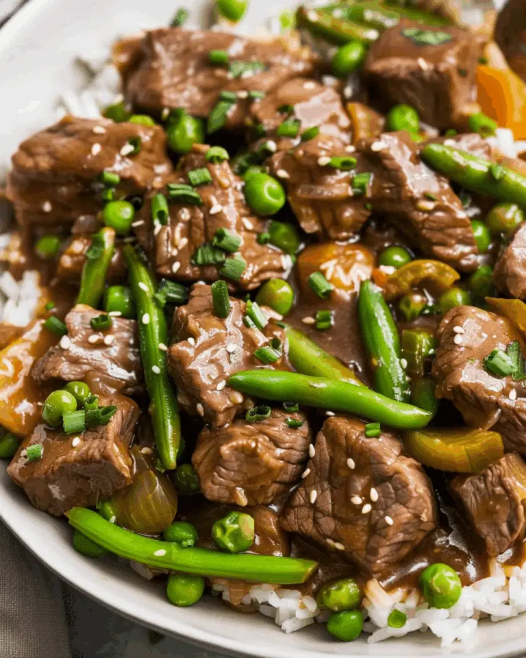 Slow Cooker Beef Tips and Vegetables