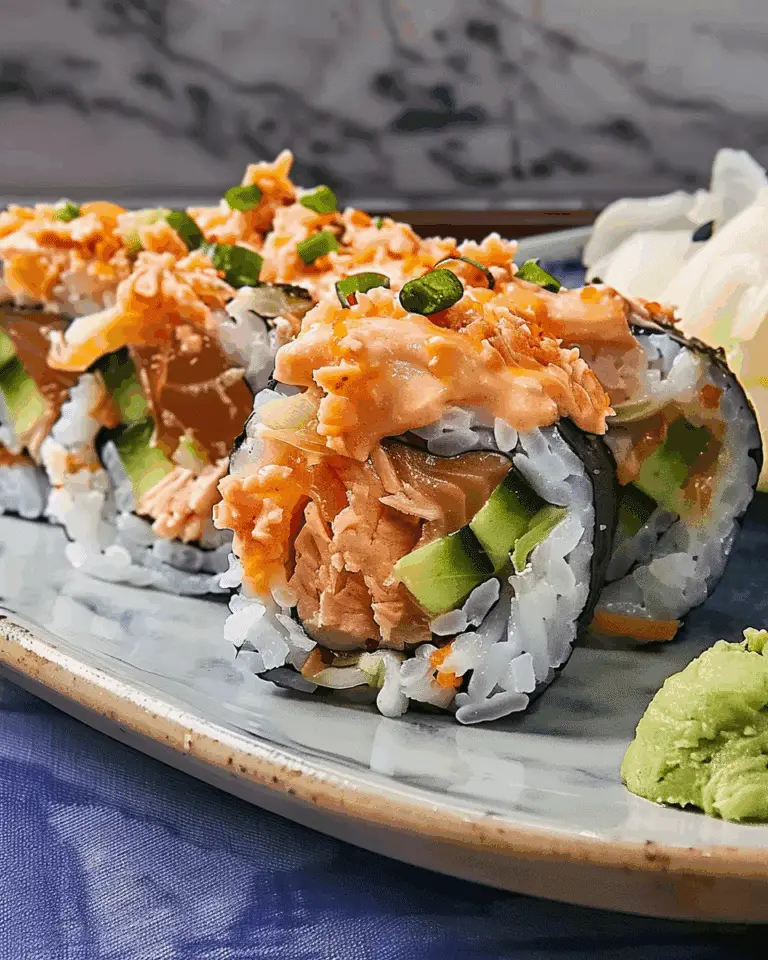 Spicy Salmon Sushi Roll-Ups
